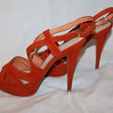 Nr. 206 - Røde sko str. 40 - Hæl 13 cm